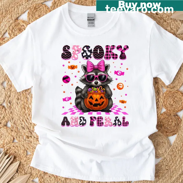 Cute raccoon Halloween costume t-shirt for kids