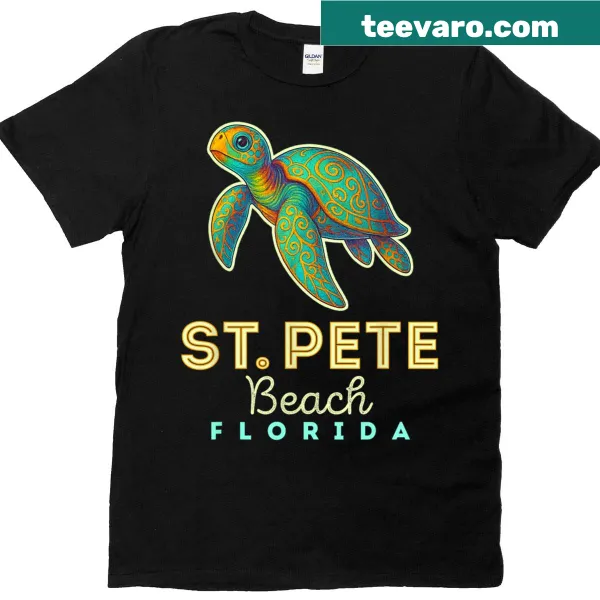 Sea turtle graphic on a souvenir T-shirt for St. Pete Beach