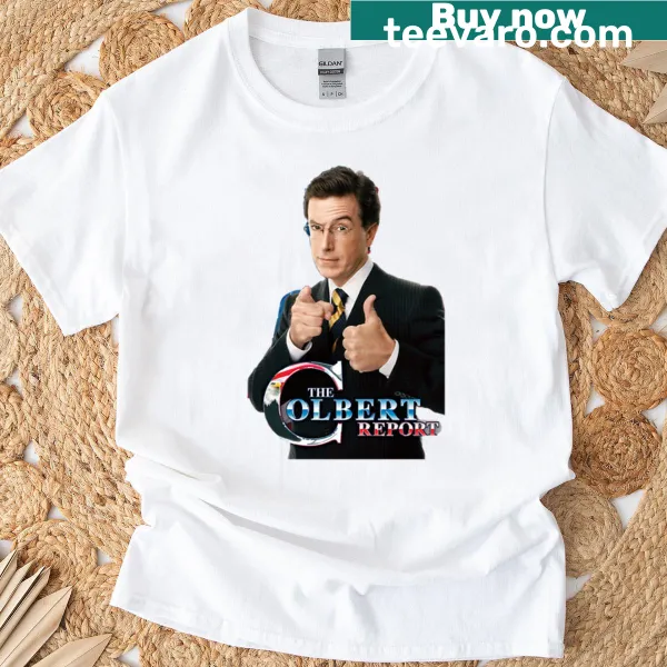 Nostalgic t-shirt featuring The Colbert Report text design