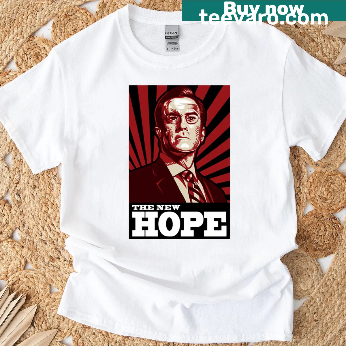 T-shirt promoting Stephen Colbert's presidential campaign with humorous text — on a men's t-shirt