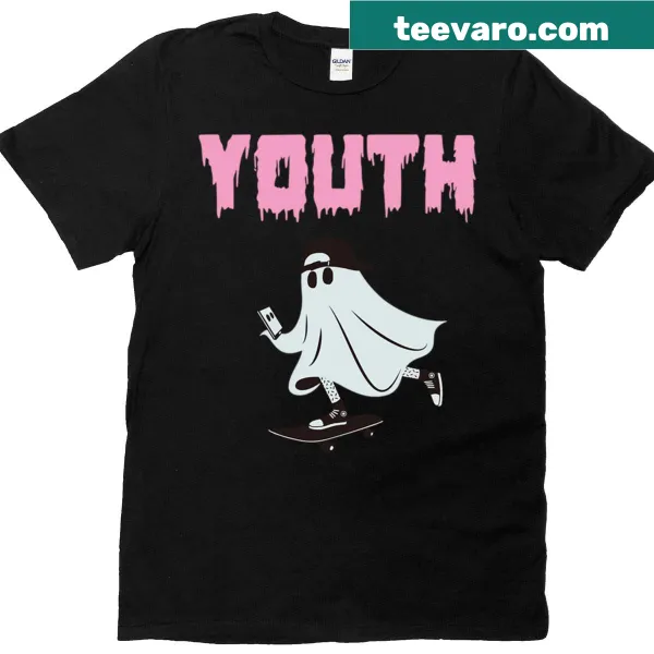 Oversized T-shirt with Tokyo Ghostie zombie graphic and gothic font