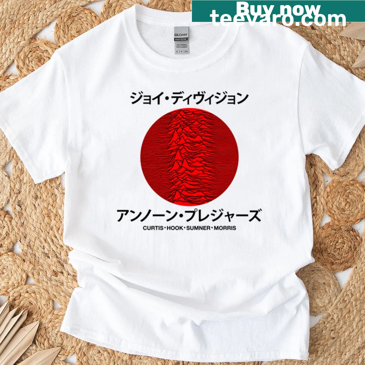 Minimalist abstract typography design on an oversized t-shirt — on a men's t-shirt