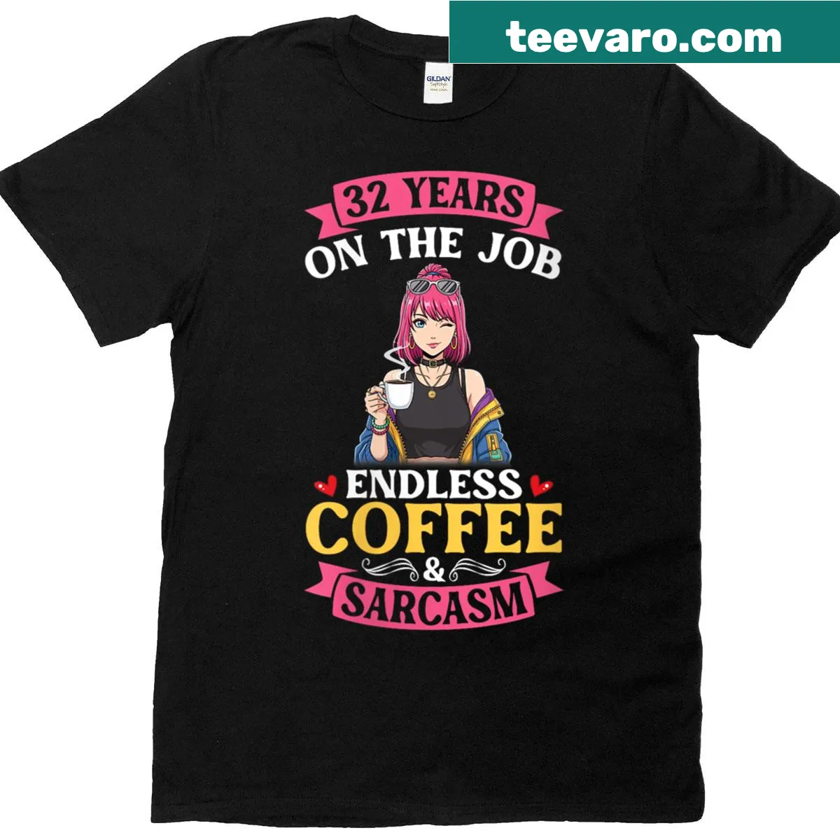 Sarcastic text design about coffee on a women's t-shirt — on a men's t-shirt