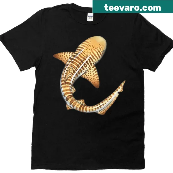 Illustration of a zebra shark on a casual T-shirt