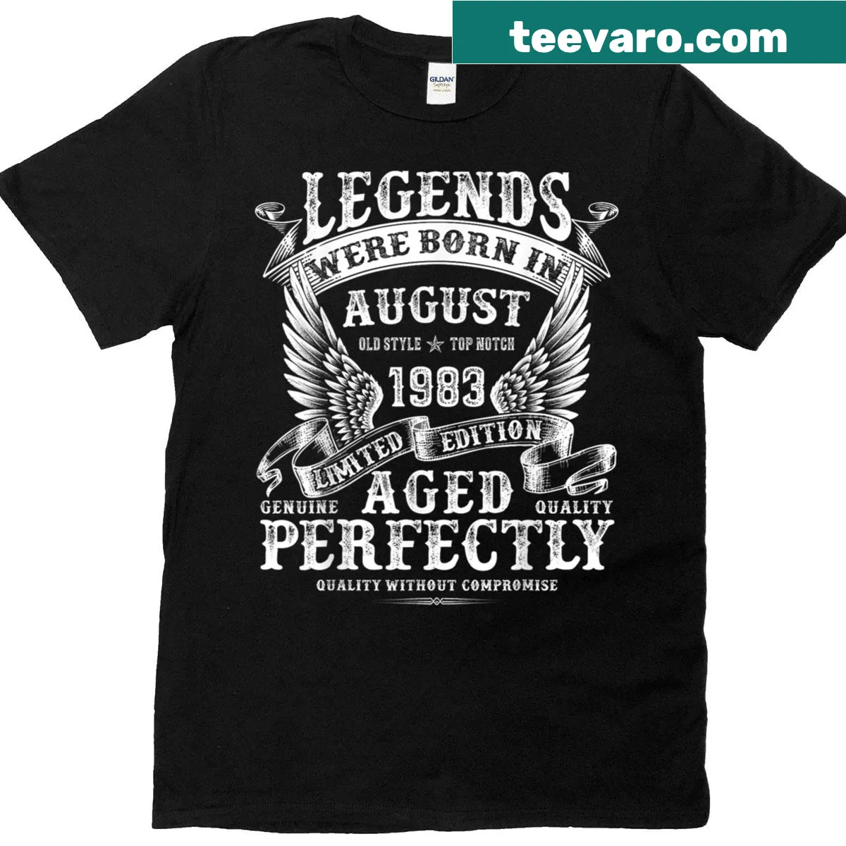 Birthday T-shirt for 42-year-old men, humorous typography — on a men's t-shirt