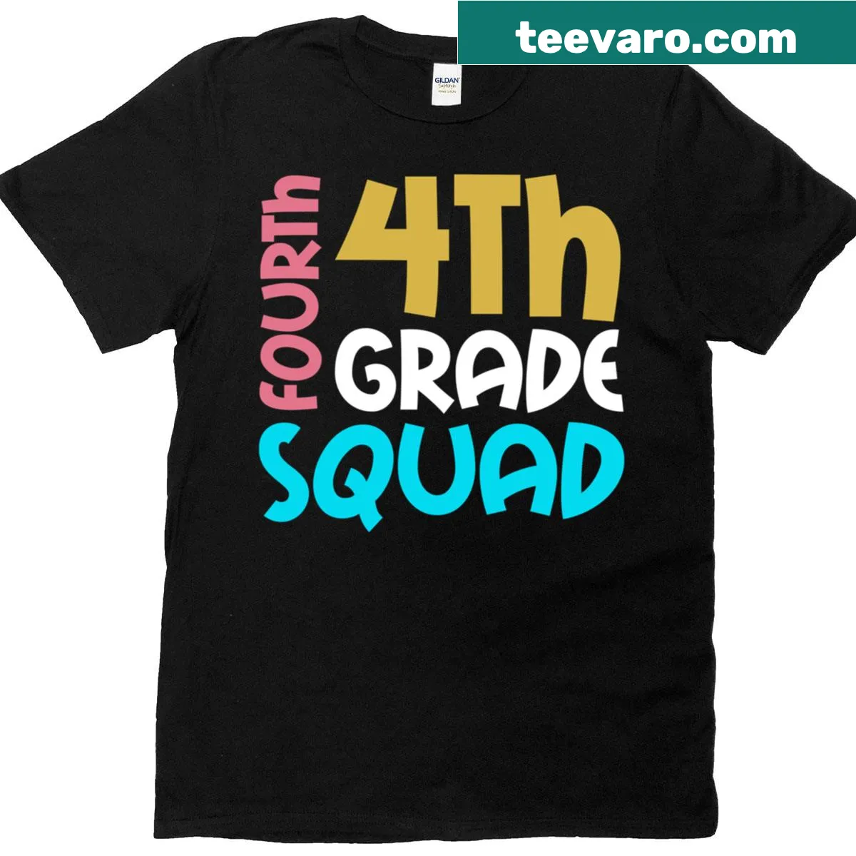 Teacher T-shirt celebrating fourth-grade squad for back-to-school — on a men's t-shirt
