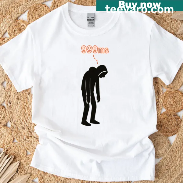 Oversized gamer t-shirt with 999ms Lag graphic