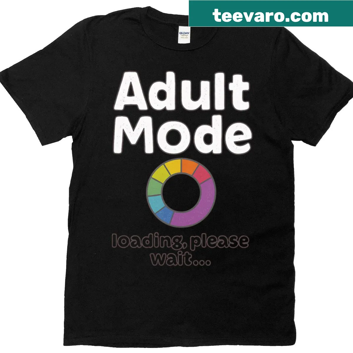 Funny loading graphic for adult mode on a t-shirt. — on a men's t-shirt