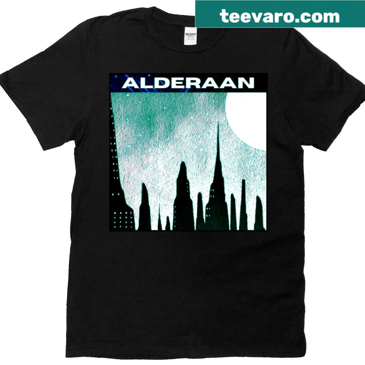 Minimalist Alderaan silhouette on a t-shirt. — on a men's t-shirt