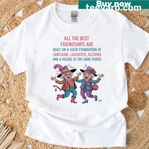 Typography T-shirt celebrating friendship with a solid foundation message