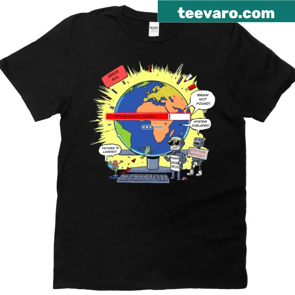 Edgy T-shirt featuring apocalyptic dark humor graphic