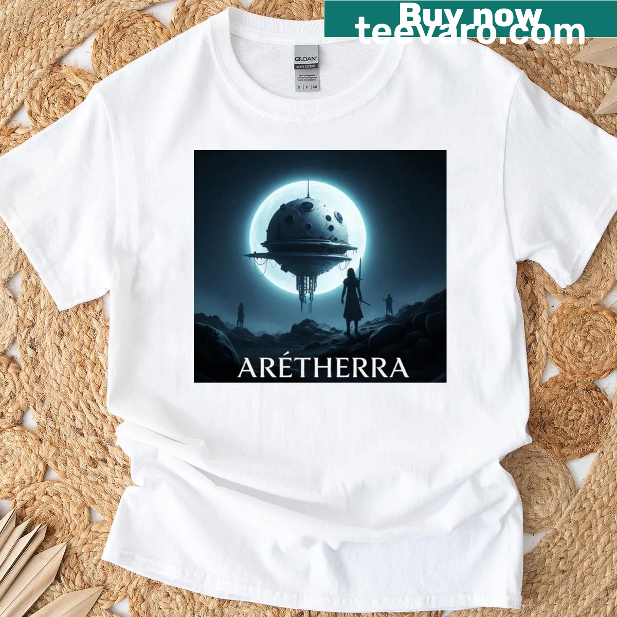 Aretherra Orb T-shirt with a mystical, enchanting graphic — on a men's t-shirt