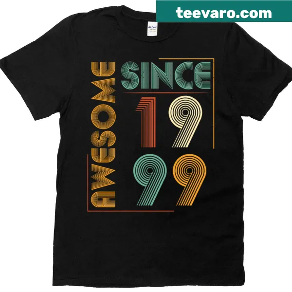 T-shirt with 'Awesome Since 1999' in vintage style
