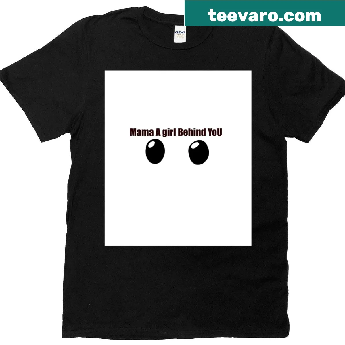 Oversized t-shirt with the phrase 'Behind You' in bold letters. — on a men's t-shirt