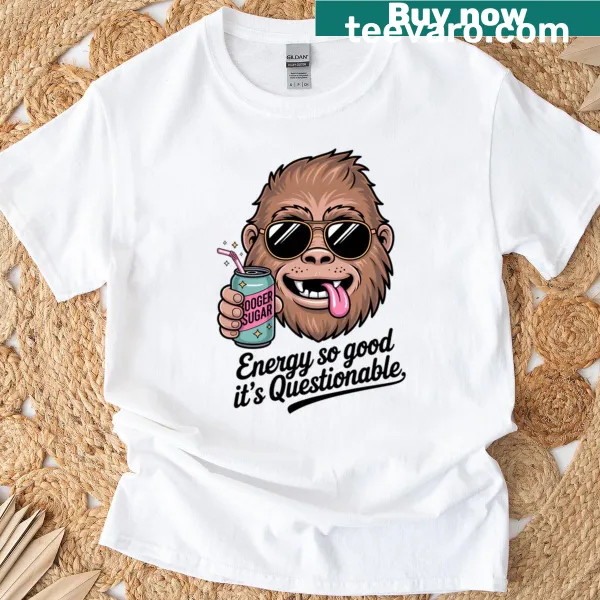 Humorous 'Booger Sugar' printed graphic on a casual t-shirt