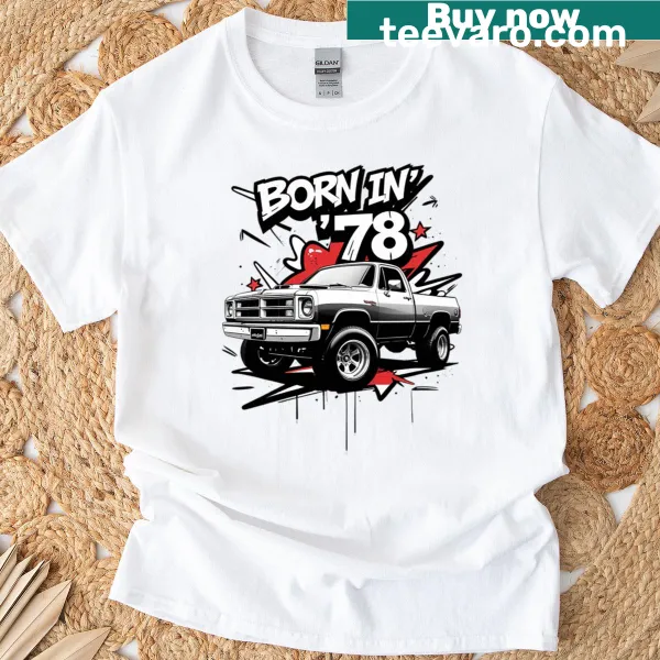 Vintage-inspired T-shirt with graffiti truck art