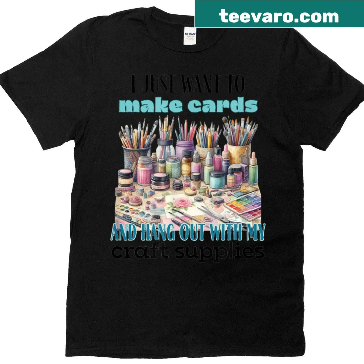 Cute cardmaking slogan T-shirt for crafters — on a men's t-shirt