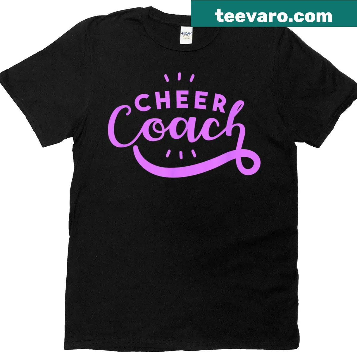 Funny Cheer Coach T-shirt with playful typography — on a men's t-shirt