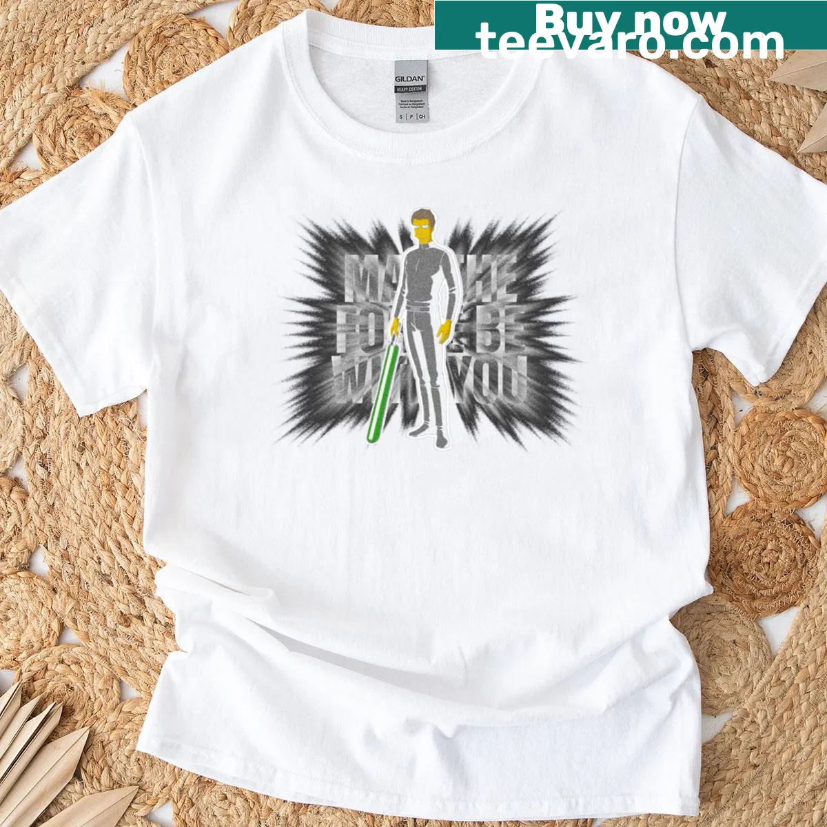 Cartoon-style Luke Skywalker t-shirt with playful design — on a men's t-shirt