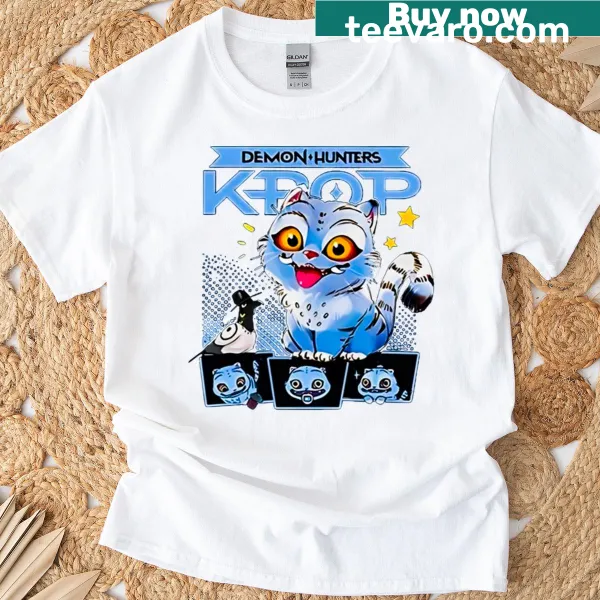Cartoon t-shirt featuring Derpy the Tiger and a bird
