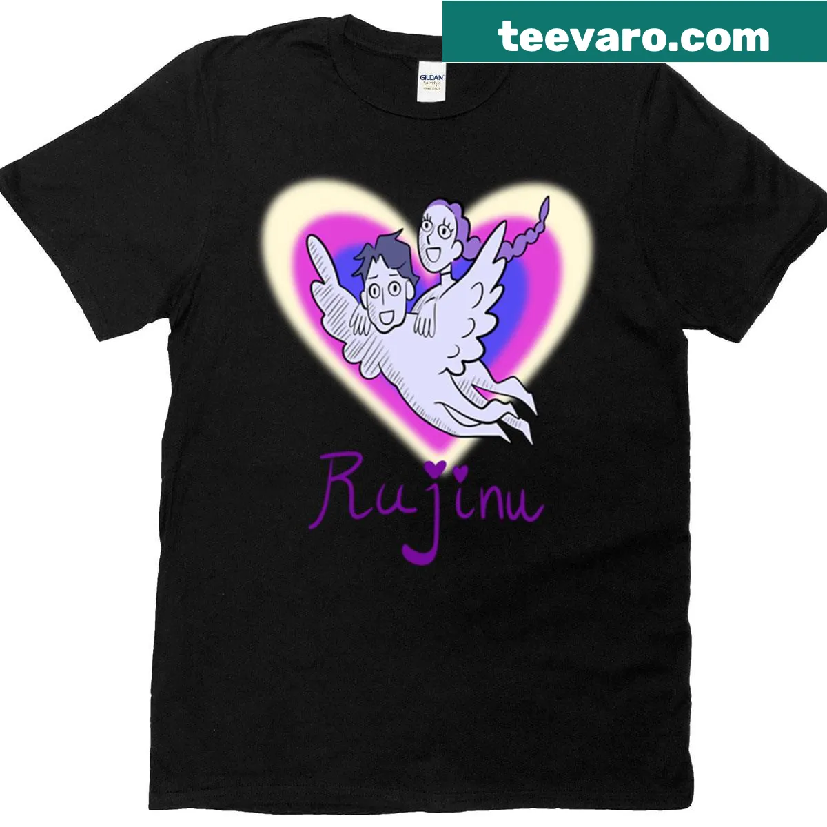 Derpy Rujinu K-Pop character graphic on a T-shirt — on a men's t-shirt