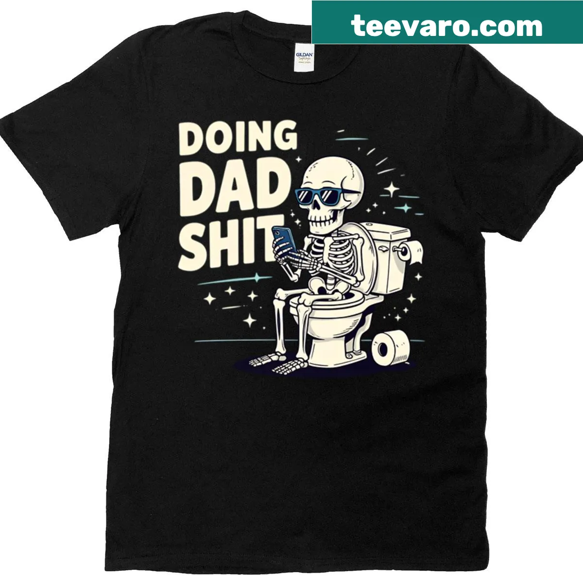 Funny T-shirt celebrating fatherhood with humorous text — on a men's t-shirt