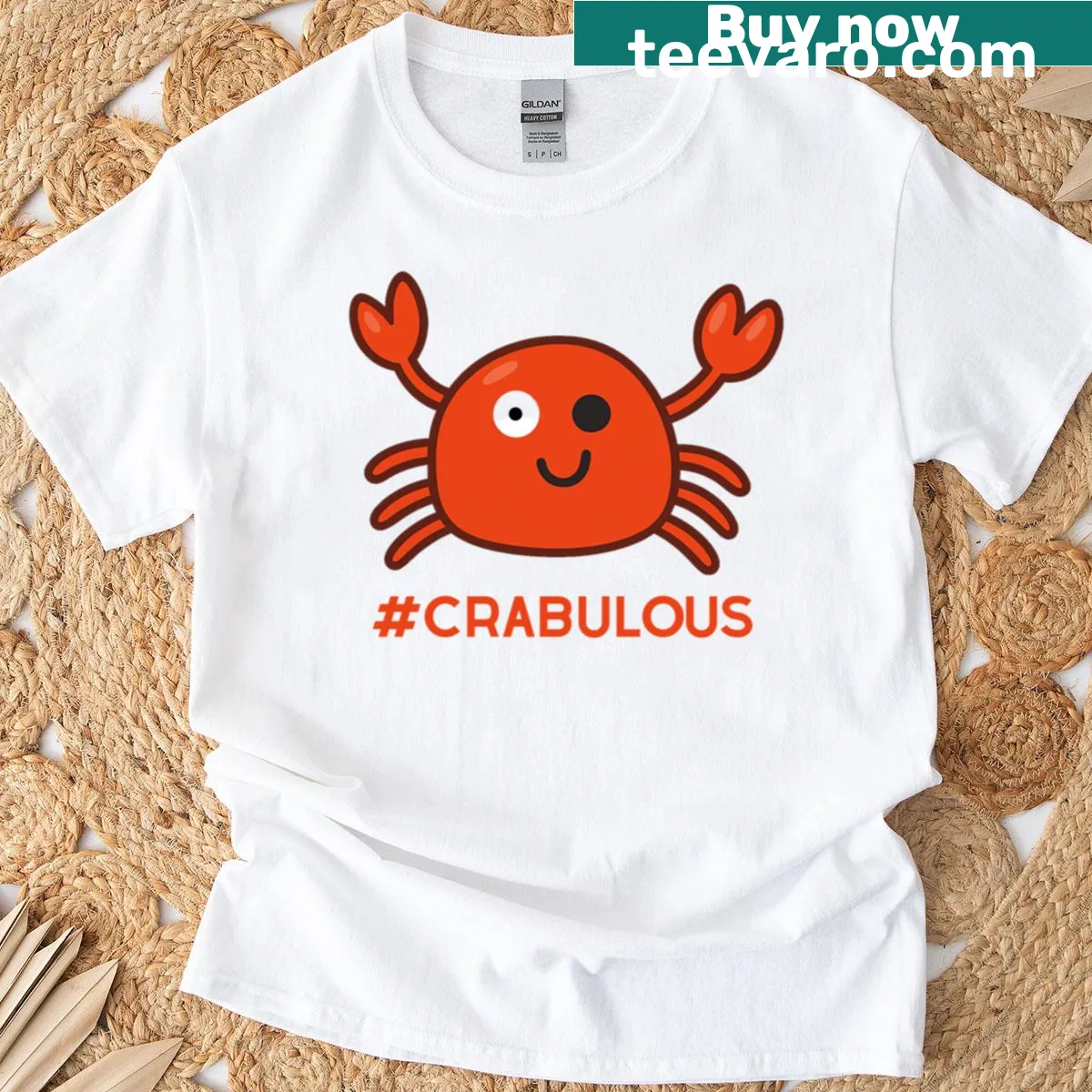 Cute cartoon crab with a wink T-shirt — on a men's t-shirt