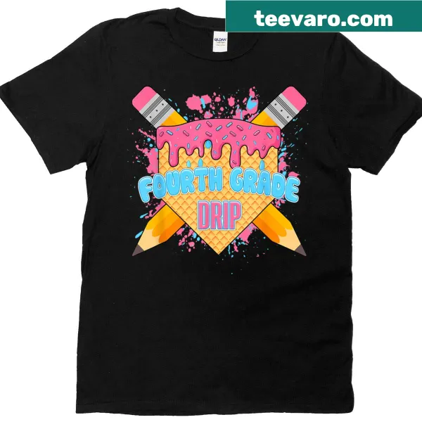 Home plate with ice cream and 'Fourth Grade Drip' text