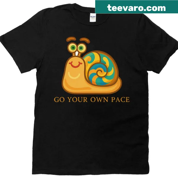 Cartoon snail graphic with a fun saying about pace