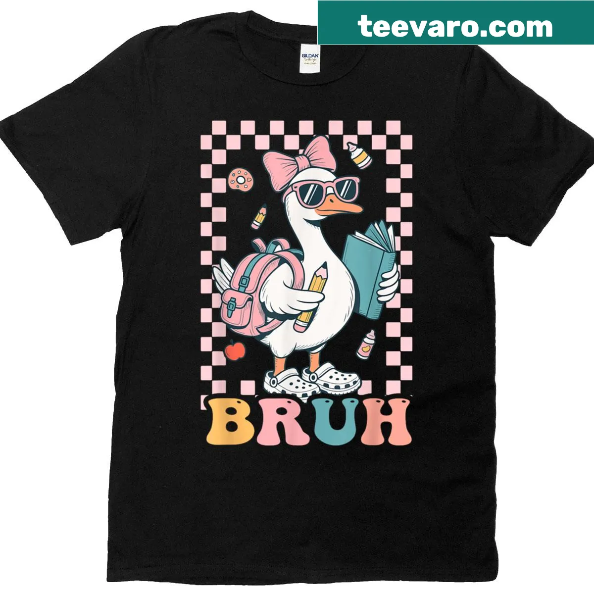 Funny back-to-school t-shirt with graphic text for girls — on a men's t-shirt
