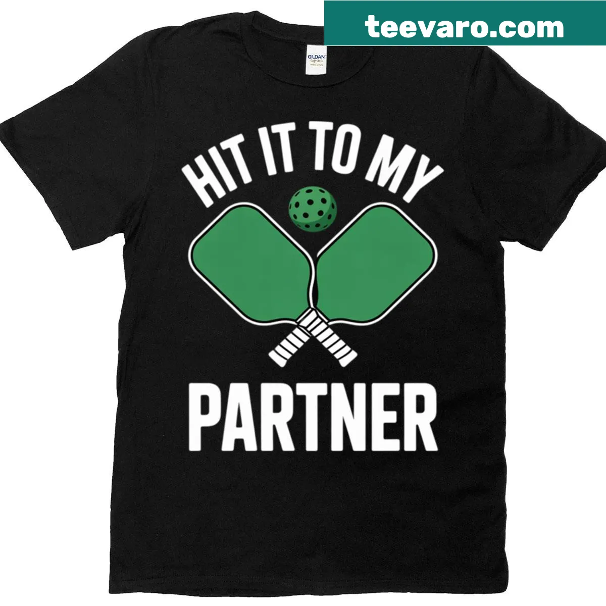 Humorous pickleball-themed t-shirt with a witty phrase — on a men's t-shirt