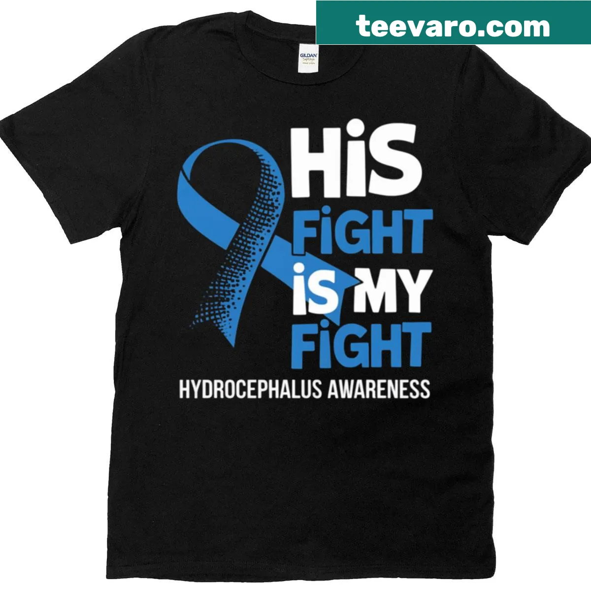 Hope and support themed t-shirt for hydrocephalus awareness — on a men's t-shirt