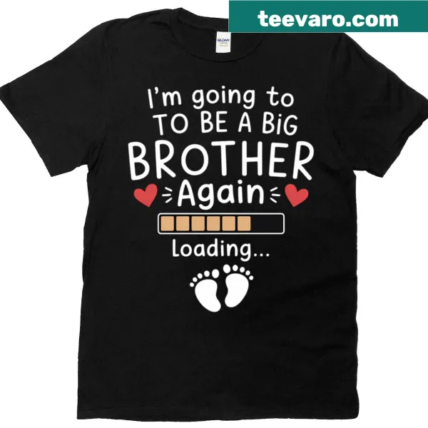 Celebratory shirt for kids about becoming a big brother.