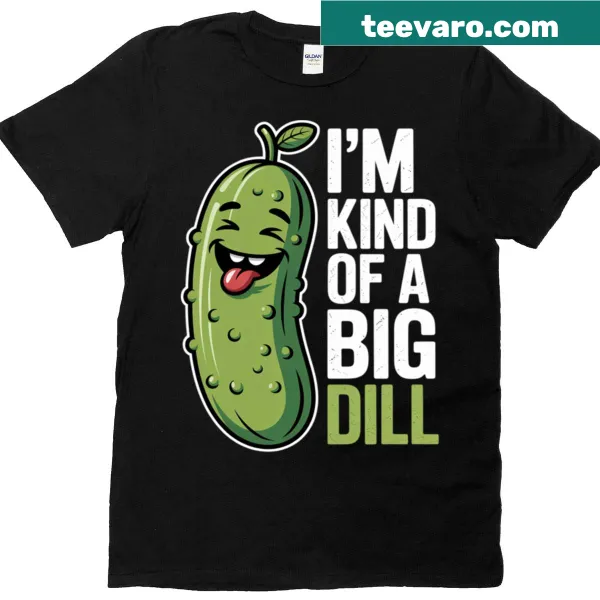 Funny pickle lover T-shirt with a cartoon design and humorous phrase
