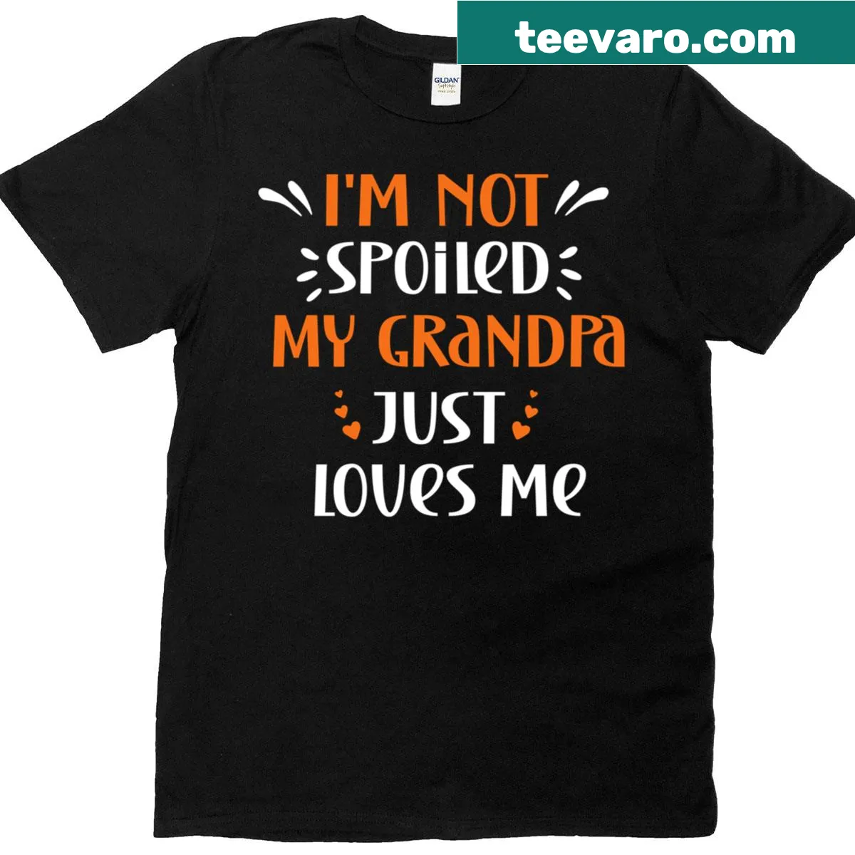 Funny t-shirt with text about love from grandpa — on a men's t-shirt