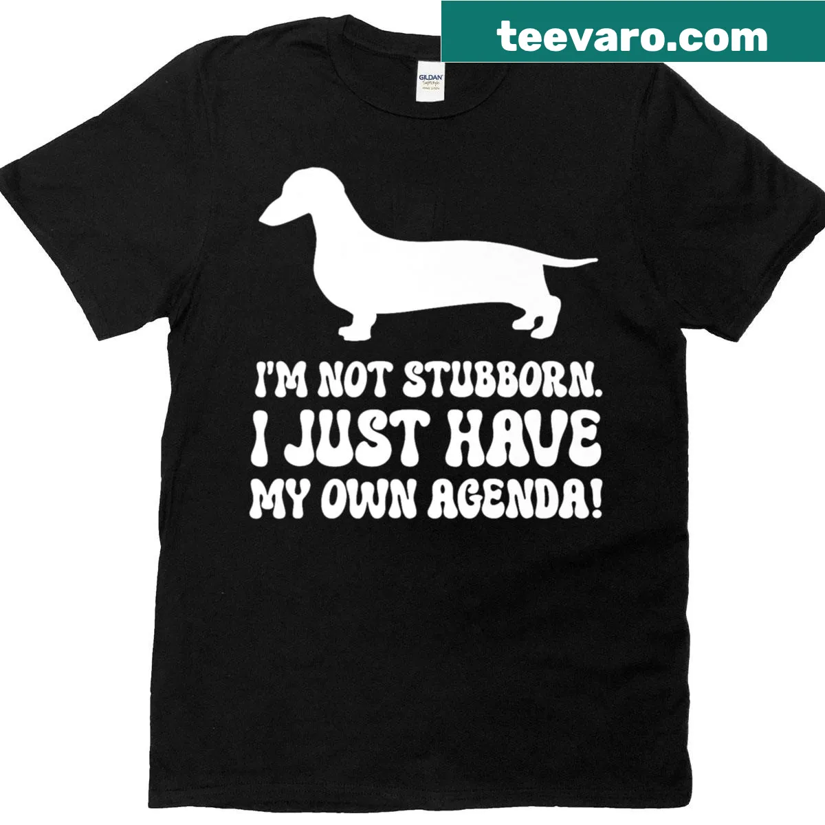 Funny dachshund-themed saying on a T-shirt — on a men's t-shirt
