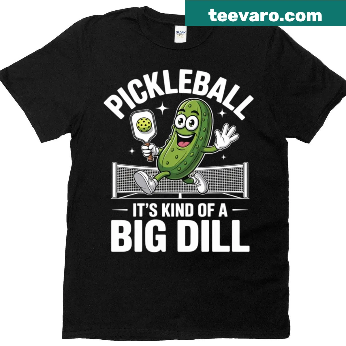 Playful pickleball-themed shirt with humorous text. — on a men's t-shirt