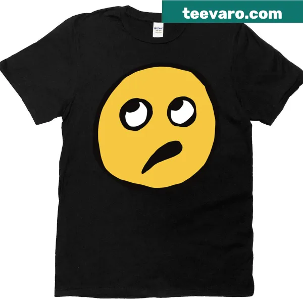 T-shirt with eye roll emoji and date