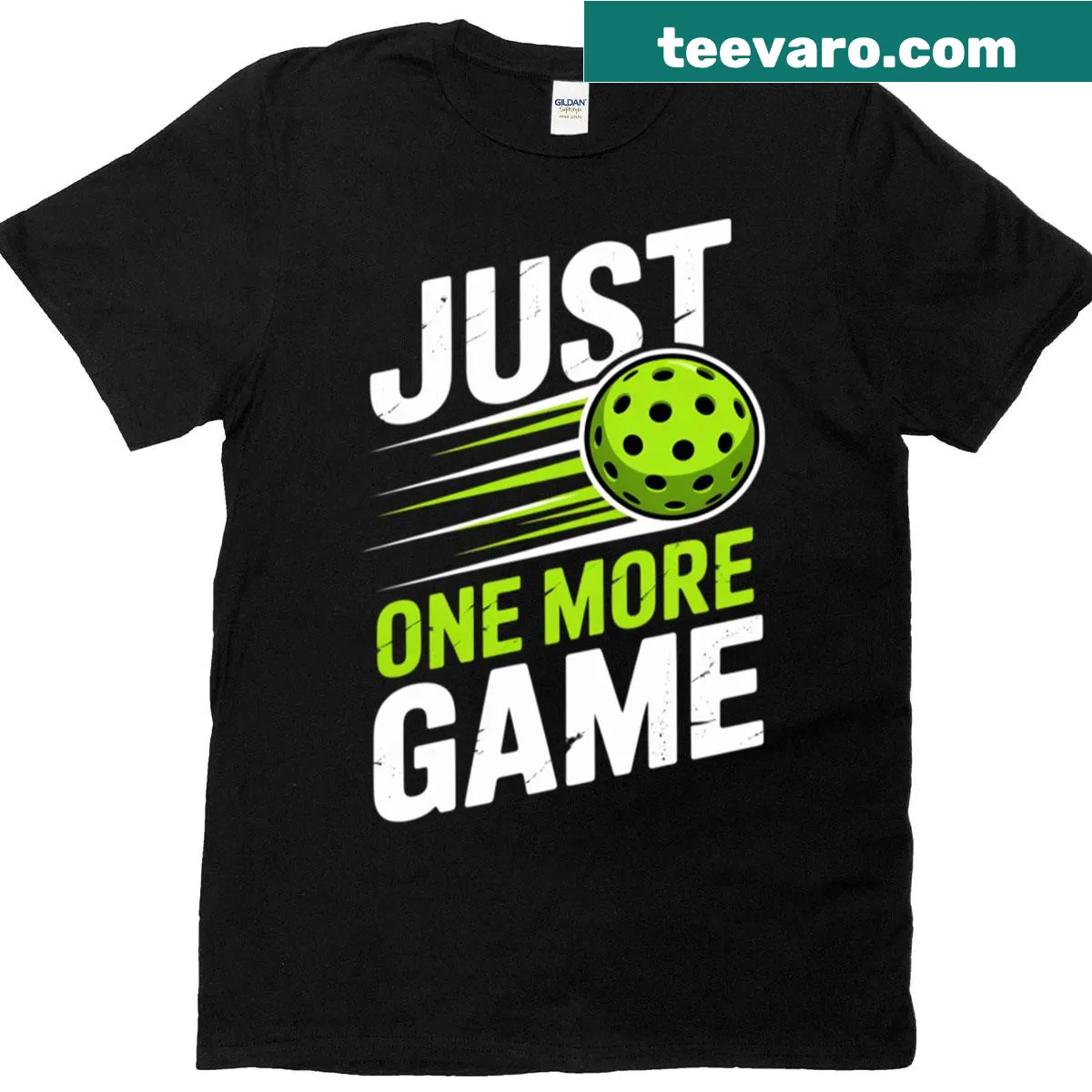 T-shirt with playful phrase for pickleball players — on a men's t-shirt