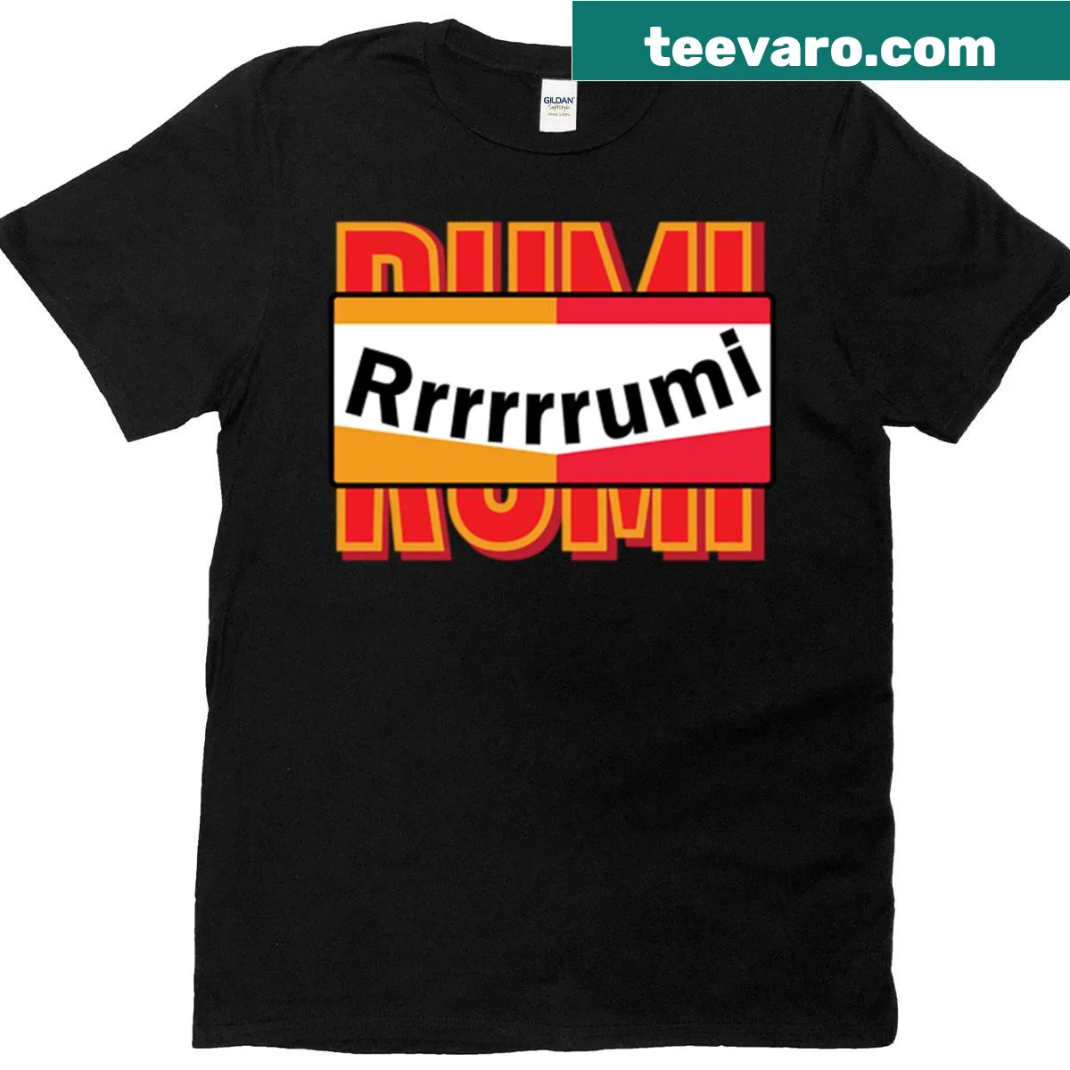 K-pop themed T-shirt with demon hunter jacket design. — on a men's t-shirt