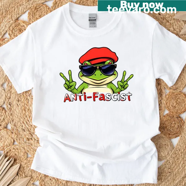 Cute combat frog stomping with rainbow flag illustration