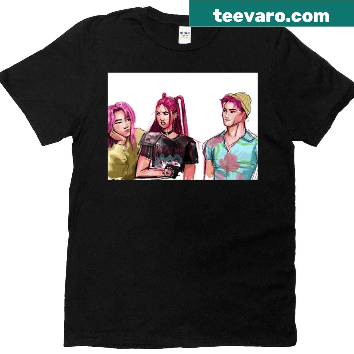 Premium T-shirt with Miromabby from Kpop Demon Hunters graphic. — on a men's t-shirt