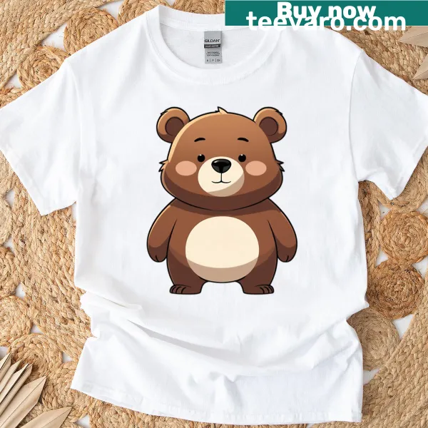 Cute T-shirt featuring a charming bear graphic