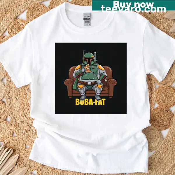 Funny Out Of Shape Bounty Hunter T-shirt with humorous illustration