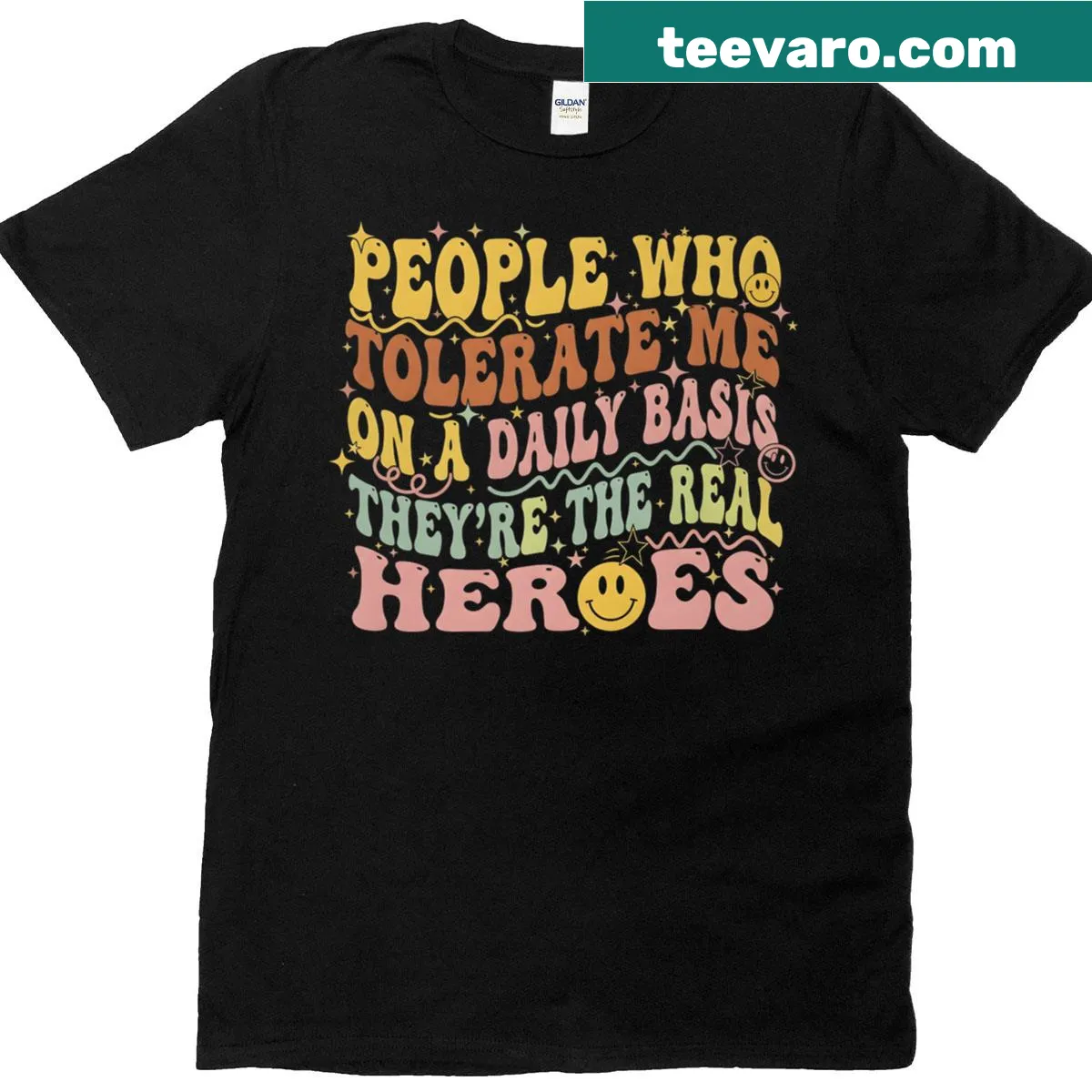 Wholesome saying about daily heroes on a T-shirt — on a men's t-shirt
