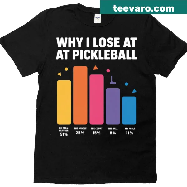 Funny T-shirt featuring a clever pickleball pun for players.