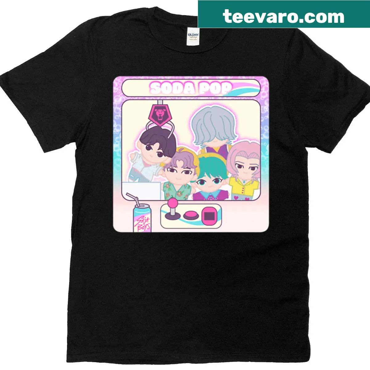 Saja Boys illustration t-shirt featuring Kpop demon hunters — on a men's t-shirt
