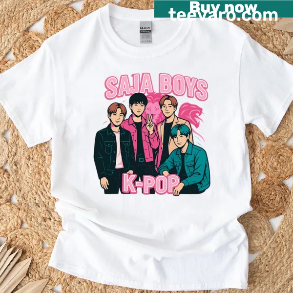 Saja Boys K-pop T-shirt with a stylish graphic