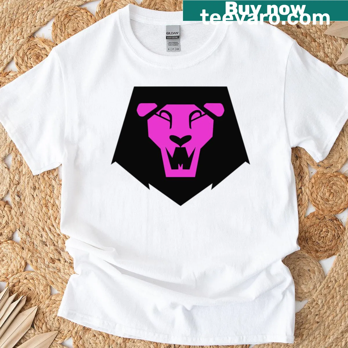 Illustrated logo of Saja Boys featuring Kpop demon hunters — on a men's t-shirt