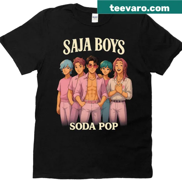 Soda pop themed Saja Boys K-pop demon hunters t-shirt